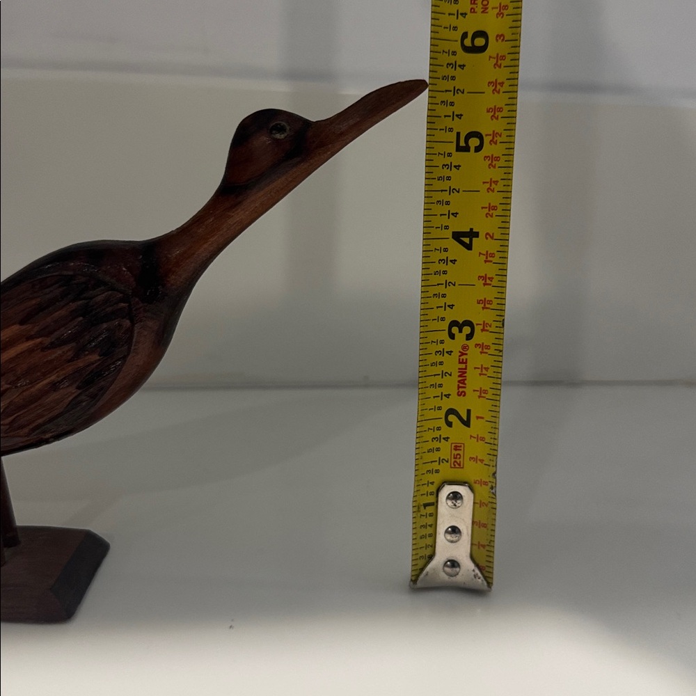 VINTAGE Hand Carved Wood Roadrunner Figurine Small Bird Carving Vintage Folk Art - Picture 4 of 4